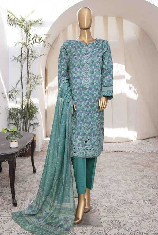 3 Piece Stitched - Mehak Mid Summer Digital Printed lawn Suit - MEK-232