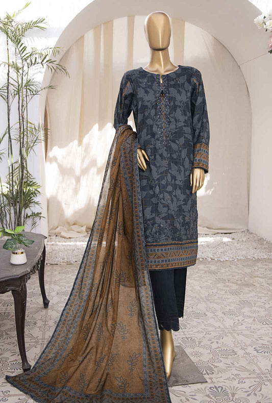 3 Piece Stitched - Mehak Mid Summer Digital Printed lawn Suit - MEK-237