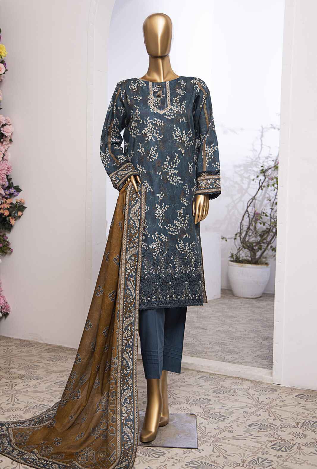 3 Piece Stitched - Mehak Mid Summer Digital Printed lawn Suit - MEK-241